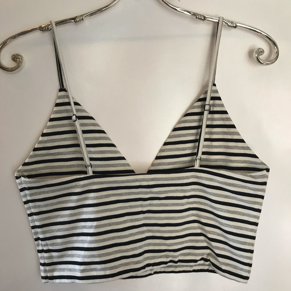 BB DAKOTA Striped Crop TOP M NWT - Picture 6 of 7
